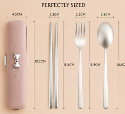 The Ready ( 4 Piece Travel Cutlery set)